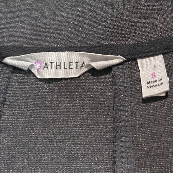 Athleta athletic Dress Womens Small Gray Half Zip Mock Neck Long Sleeve Sporty - Picture 7 of 8